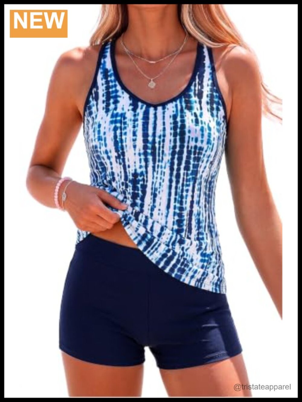 Women's Tankini Swimsuit Set with Boy Shorts Two Piece Bathing Suit